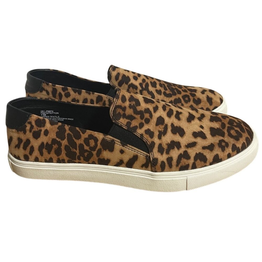 White Mountain Peyton Leopard Print Slip On Sneakers Womens 11 Casual Shoes